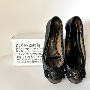 Pedro Garcia Crystal Skull ballet flats